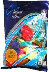 Ballong Gm90 Metallic 10" Miksfarger/100 Stk Gm90/82 Ballong Gm90 Metallic 10" Miksfarger/100 Stk Gm90/82