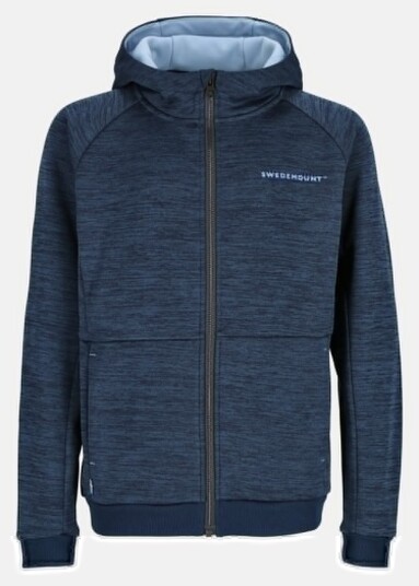 Swedemount Training Logo Zip Hood Jr Ii Navy Melange/Lt Blue 110 Hoodies