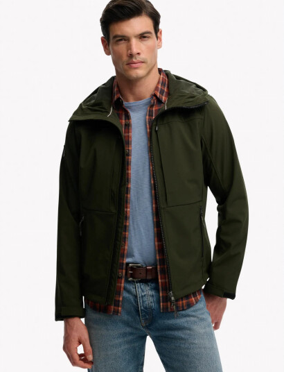 Superdry Hooded Softshell Trekker Jkt Khaki green M