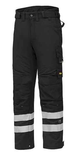 Snickers Workwear vinterbukse 6619 sort s mrefleksband