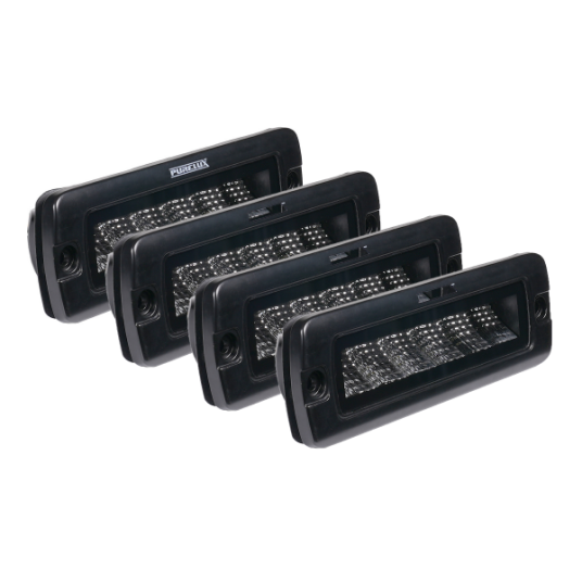 Purelux Arbeidslampe Black Flush Mount Slim 20 cm 30W Bred 4 stk