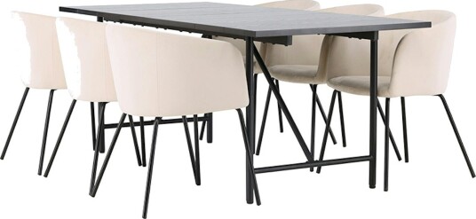 Venture Home Spisegruppe Venture Home Astrid med 6 Berit Stoler GR23529