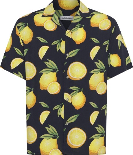 Jack & Jones Jjlemon Resort Shirt Ss Navy S