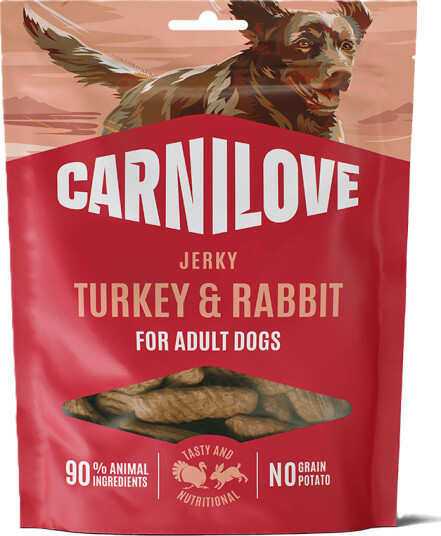 Carnilove Dog Jerky med Tyrkey og Kanin 100g - Premium Hundegodbiter Carnilove Dog Jerky med Tyrkey og Kanin 100g - Premium Hundegodbiter