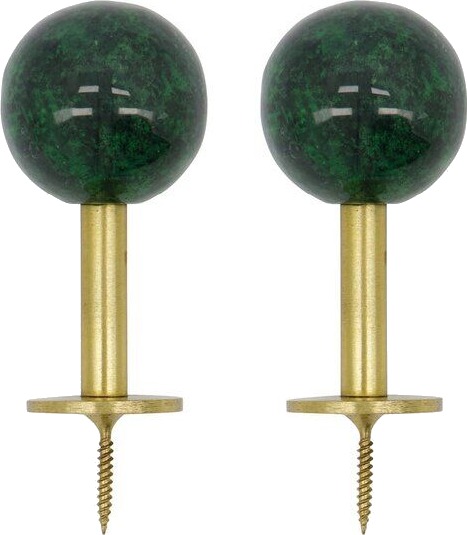 House Doctor Ball knagg 8x4 cm 4 stk messing/grønn House Doctor Ball knagg 8x4 cm 4 stk messing/grønn