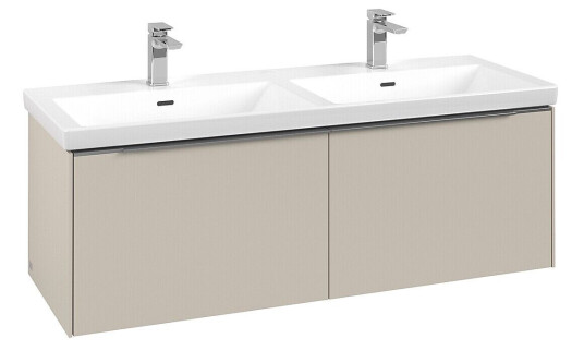 Villeroy & Boch Subway 3.0 Servantskap m/2 skuffer 1272x429x478 mm Lys Grå Matt Villeroy & Boch Subway 3.0 Servantskap m/2 skuffer 1272x429x478 mm Lys Grå Matt