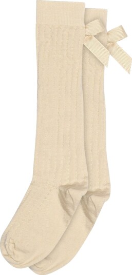 MP Knestrømper m. Sløyfe   Ull   Vita   Ecru   MP   22/24   Sokker   Beige