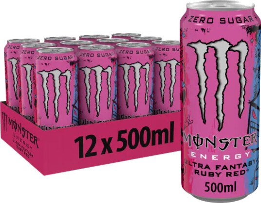 Monster Energy Fantasy Ruby Red Sukkerfri   12 stk 500ml