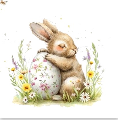 Bunny with Egg lunsj servietter