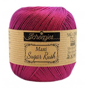 Scheepjes Maxi Sugar Rush Garn Unicolor 128 Tyrian Lilla Scheepjes Maxi Sugar Rush Garn Unicolor 128 Tyrian Lilla