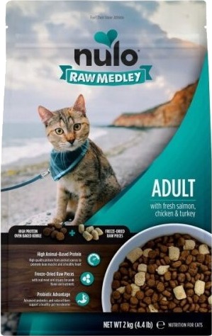 Nulo Cat Adult Raw Medley Fresh Salmon Chicken & Turkey 2 kg