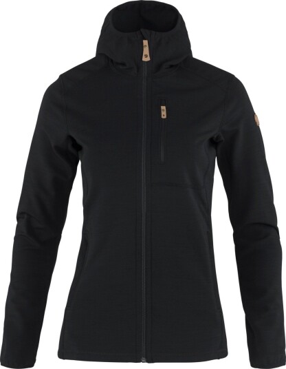 Fjellreven Women"s Keb Fleece Hoodie Black XL