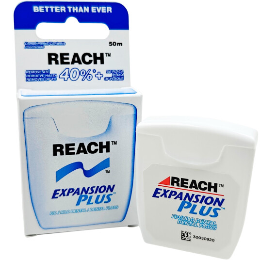 Reach Dental Floss Expansion Plus Waxed Johnson & Johnson 50 mtr. Reach Dental Floss Expansion Plus Waxed Johnson & Johnson 50 mtr.