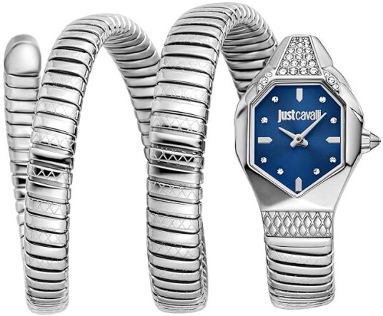 Just Cavalli Dameklokke JC1L370M0025 Ambra Blå/Stål