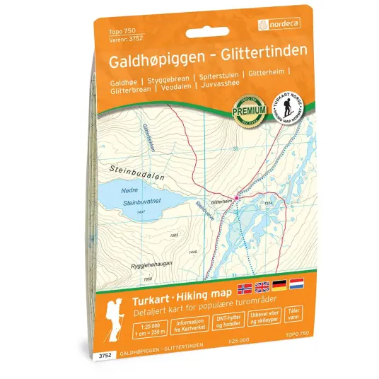 Galhøpiggen-Glittertinden 1:25 000 Galhøpiggen-Glittertinden 1:25 000