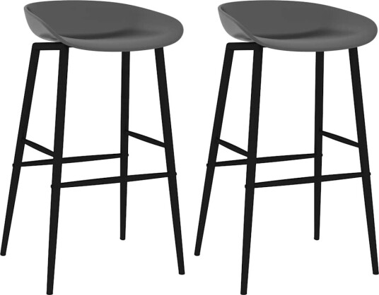 vidaXL Barstoler 2 stk grå vidaXL Barstoler 2 stk grå