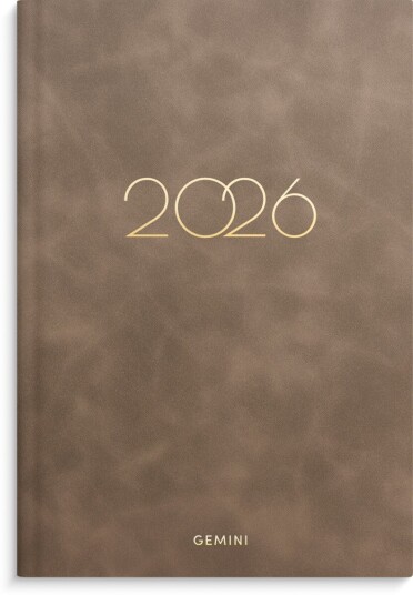 Lommekal Grieg Gemini 2026 Colore brun
