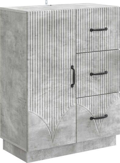 Serviesskap Betonggrå 66 x 34,5 x 87 cm Konstruert tre Serviesskap Betonggrå 66 x 34,5 x 87 cm Konstruert tre
