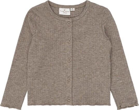 The New Tnstvernata L_S Rib Cardigan TAUPE GRAY TN 92