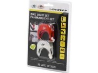 Dunlop - silikon LED sykkellykter foran og bak Dunlop - silikon LED sykkellykter foran og bak