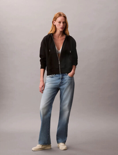 Calvin Klein Jeans Archive Logo French Terry Fz Hoo - Black - XS Calvin Klein Jeans Archive Logo French Terry Fz Hoo - Black - XS