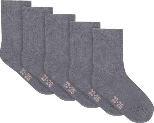 Minymo Ankle Sock Solid (5 Pack) BLAU GRAY 27\30