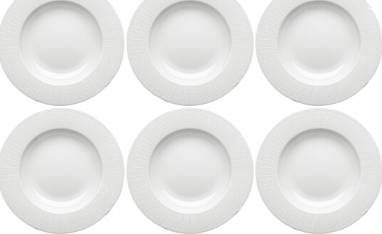 Swedish Grace Dyp Tallerken 25 cm 6 pk Snø Swedish Grace Dyp Tallerken 25 cm 6 pk Snø