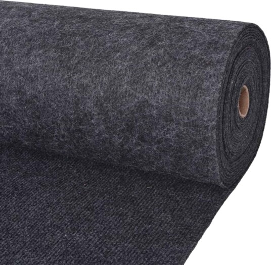 vidaXL Teppe Antrasitt 1,2 x 15 m Polyester