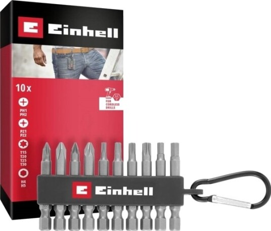 Einhell Bitssett Karabiner 10 Deler 118623 1/4" 6,3 Mm Ph Pz Torx (118623) Einhell Bitssett Karabiner 10 Deler 118623 1/4" 6,3 Mm Ph Pz Torx (118623)