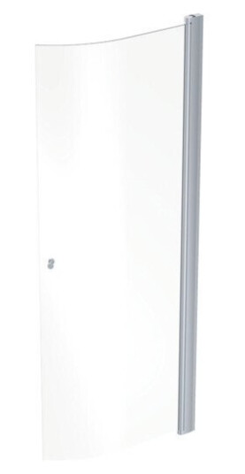Ifö Showerama svingdør buet 63,3x200 cm, sølv/klart