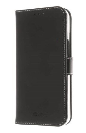 Insmat Flip-Cover Lommebok for iPhone 13 - Ekte Skinn og TPU, Svart