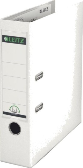 Brevordner Leitz 180° Pp A4 80Mm Hvid   10 Stk.