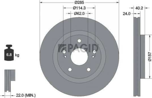 PAGID 56373NC Bremseskive