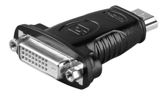 Goobay HDMI-DVI-D Dual Link Adapter, Nikkelbelagt, Svart