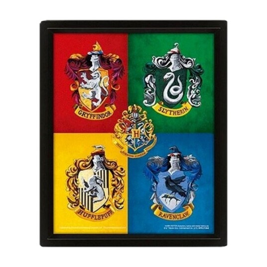 Harry Potter fargerike Emblem 3D-plakat Harry Potter fargerike Emblem 3D-plakat