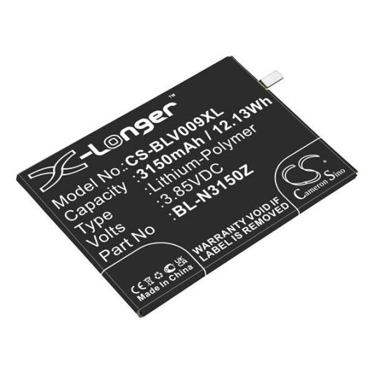 Blu Vivo XL 2 batteri (3150 mAh 3.85 V, Sort)