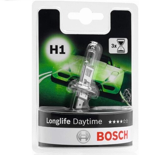 Bosch Longlife Daytime lyspære
stykkvis H1 1987301051 Bosch Longlife Daytime lyspære
stykkvis H1 1987301051
