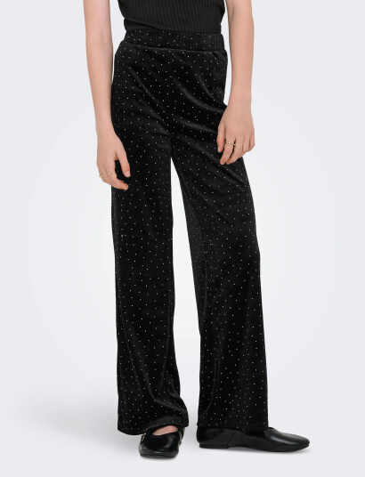 Kids Only Kogvella Velvet Wide Pant Jrs Black 158 Kids Only Kogvella Velvet Wide Pant Jrs Black 158