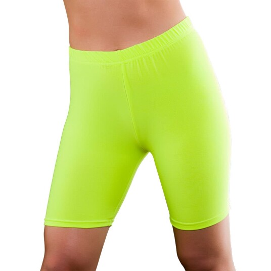 Wicked Costumes Ltd 80-talls Sykkelshorts Neon gul XS/S