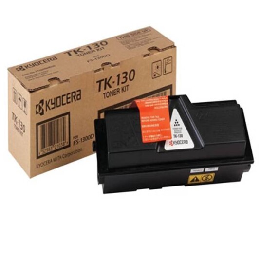 Kyocera TK-130 BK lasertoner - 1T02HS0EUC Original - Svart 7000 sider Kyocera TK-130 BK lasertoner - 1T02HS0EUC Original - Svart 7000 sider