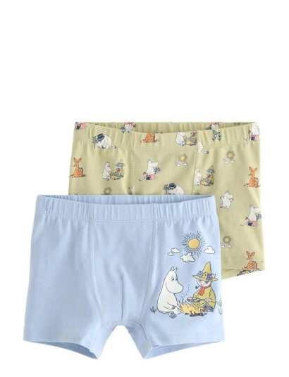 Lindex Boxer 2 Pack Aop Moomin Hidden Blue 122/128 Lindex Boxer 2 Pack Aop Moomin Hidden Blue 122/128
