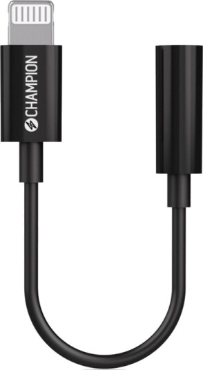 Champion Lightning til 3,5 mm Hodetelefonadapter Svart