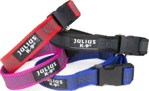 Julius-K9 Hundehalsbånd 20 mm Grå/Svart 27-42 cm