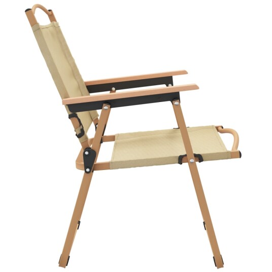 vidaXL Campingstoler 2 stk Beige 54x55x78 cm oxfordstoff vidaXL Campingstoler 2 stk Beige 54x55x78 cm oxfordstoff