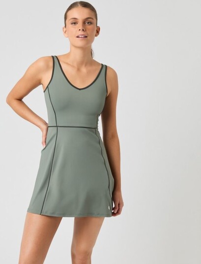 Björn Borg Ace V Dress Padel  og tenniskjole dame Agave Green L