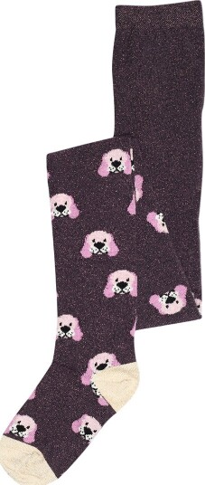Melton Strømpebukser   Hundehund Glitter   Dark Purple   Melton   98/104   Strømpebukser   Lilla   98 104