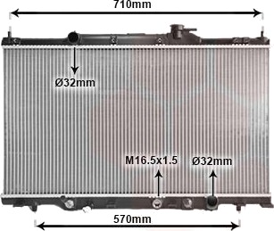 VAN WEZEL 25002163 Radiator motorkjøling