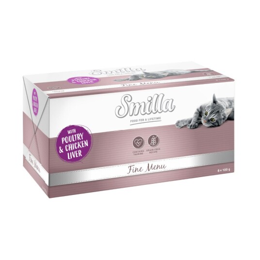 Smilla Fine Menu 8 X 100 G Fjærkre & Kyllinglever