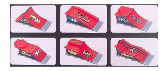 Fingerskateboard Lekesett assortert Rampe