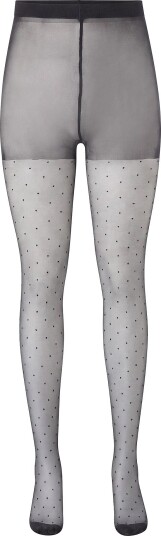 Pamela Mann   Tightser Sheer Dotty Curvy Super Stretch Tights   Svart